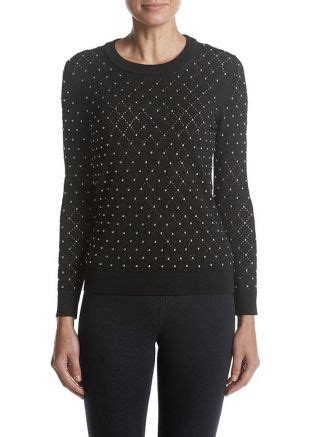 michael kors argyle studded stretch-knit pullover|Michael Kors Sweaters and pullovers for Women .